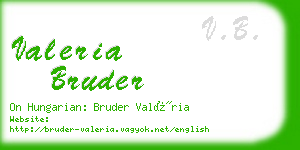 valeria bruder business card